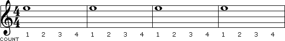 Whole note example